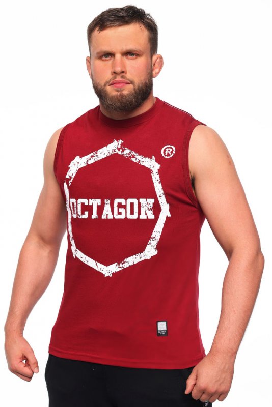 Bezrękawnik Octagon Logo Smash burgund