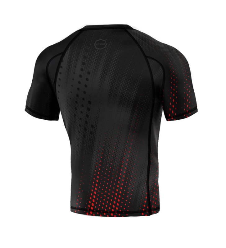 Rashguard Octagon PREMIUM Dots black/red