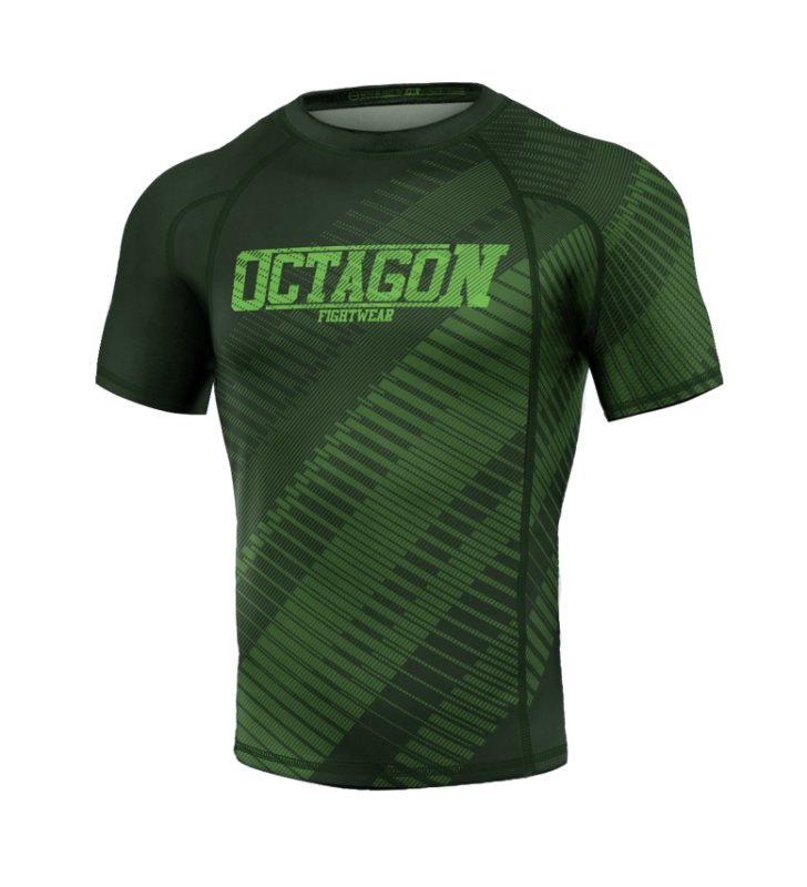 Rashguard Octagon PREMIUM Blocks green 