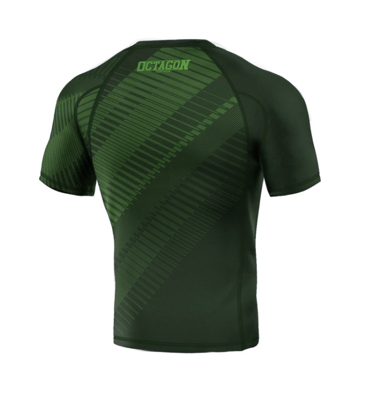 Rashguard Octagon PREMIUM Blocks green
