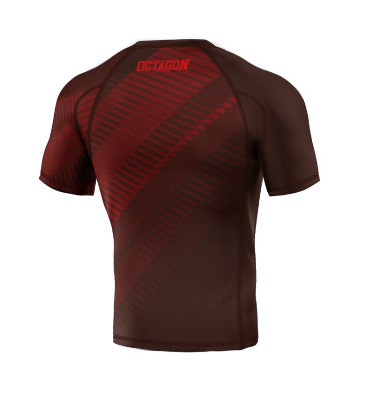 Rashguard Octagon PREMIUM Blocks red