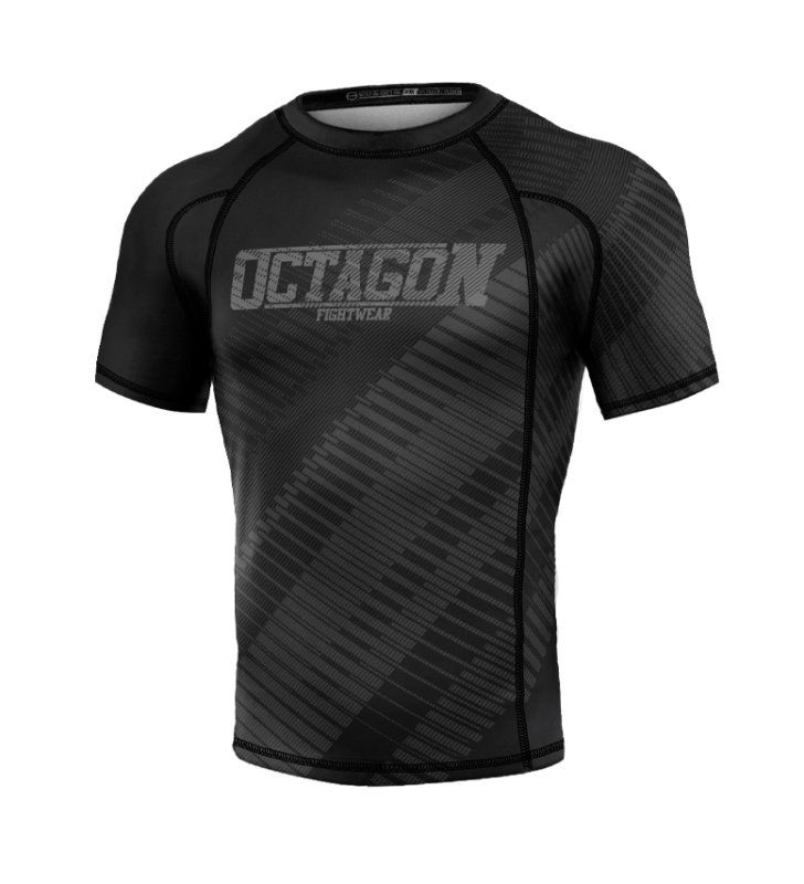 Rashguard Octagon PREMIUM Blocks black