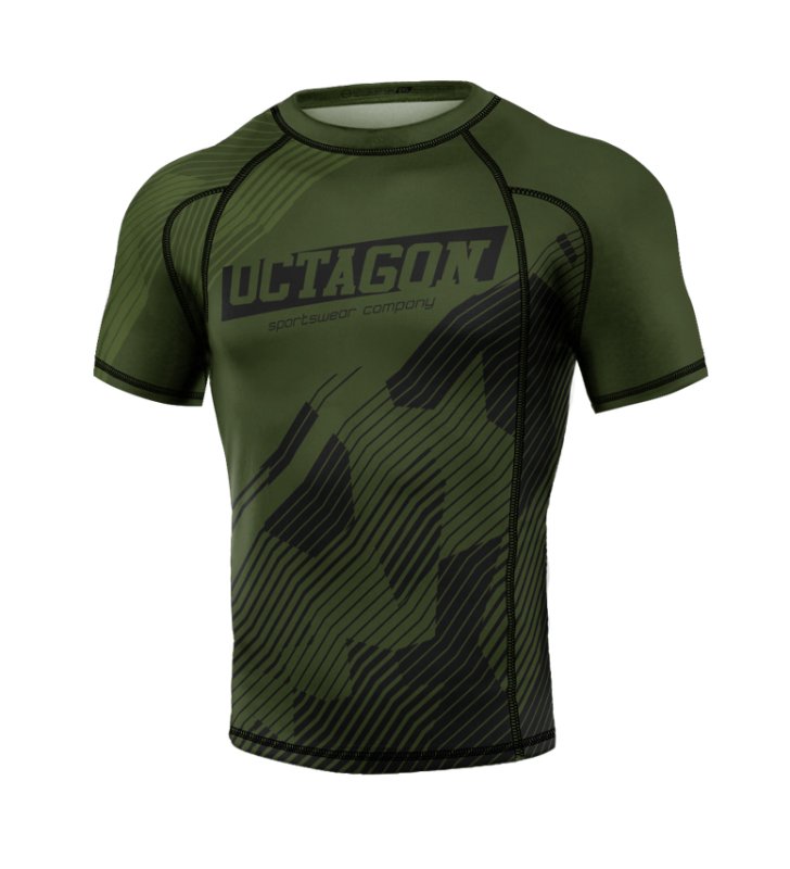 Rashguard Octagon PREMIUM Broken Line khaki
