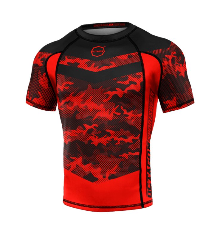 Rashguard Octagon PREMIUM Mesh Camo red