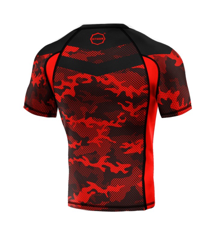 Rashguard Octagon PREMIUM Mesh Camo red