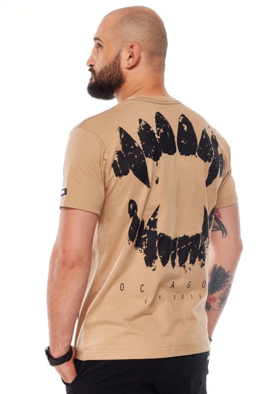 T-shirt Octagon Zęby beige