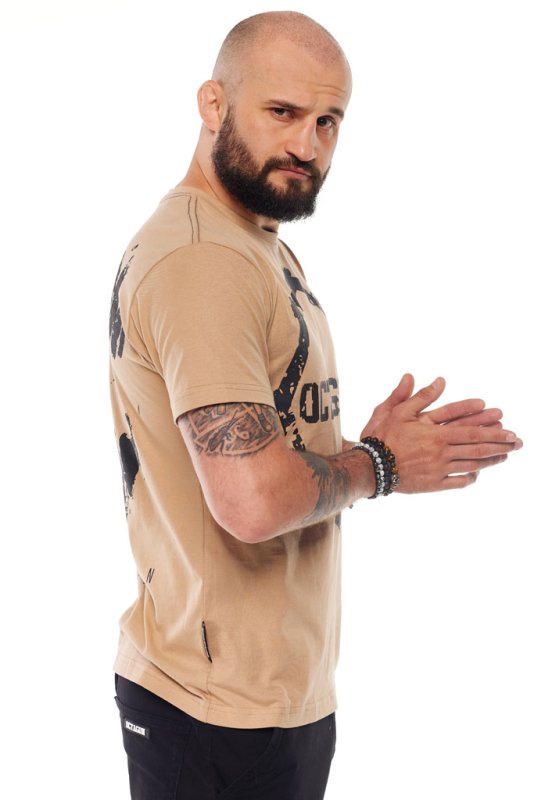 T-shirt Octagon Zęby beige