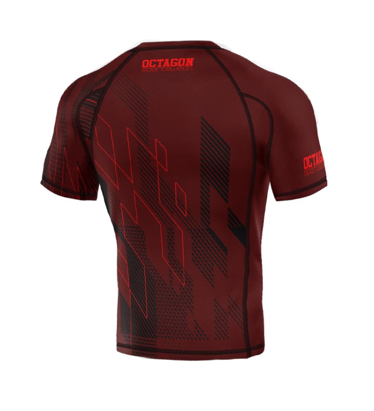 Rashguard Octagon PREMIUM Diamond burgund