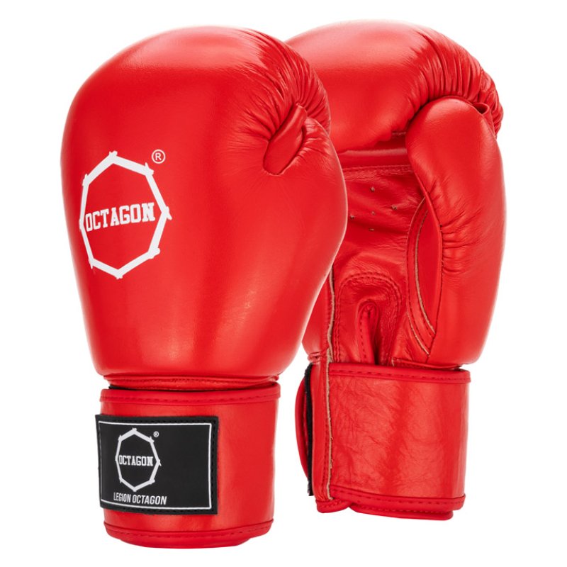 Rękawice bokserskie Octagon Tank red SKÓRA