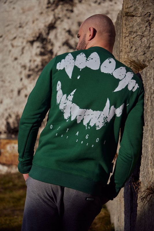 Bluza Octagon Zęby bottle green bez kaptura