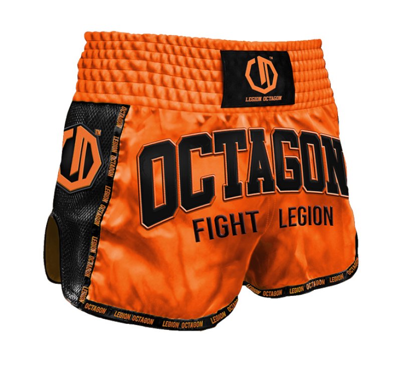 Spodenki Kickboxing/Muay Thai Legion Octagon Fight Legion PREMIUM neon orange