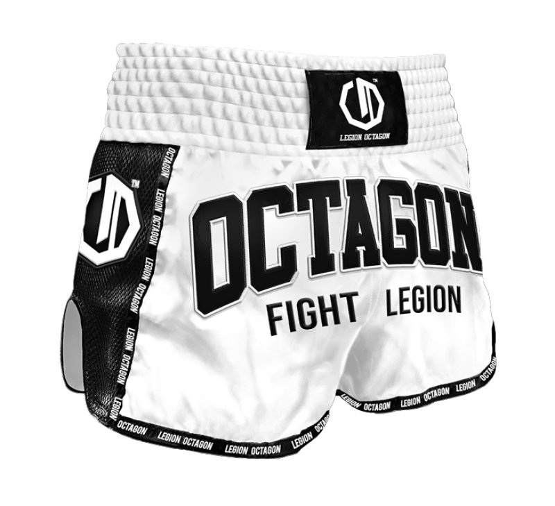 Spodenki Kickboxing/Muay Thai Legion Octagon Fight Legion PREMIUM white