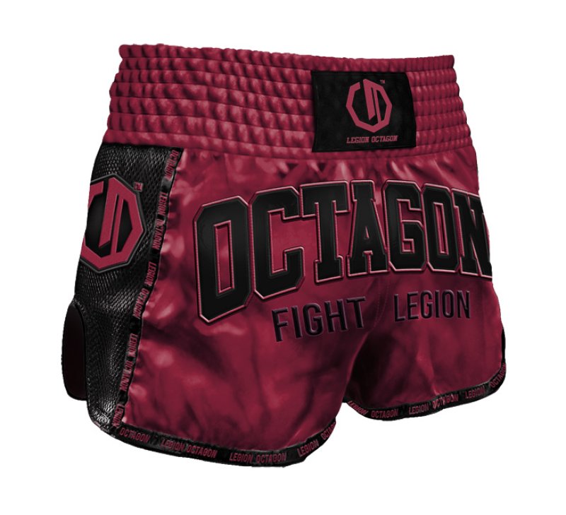 Spodenki Kickboxing/Muay Thai Legion Octagon Fight Legion PREMIUM burgundy