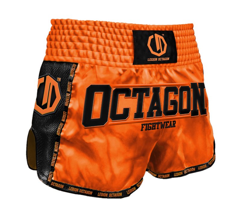 Spodenki Kickboxing/Muay Thai Legion Octagon Future PREMIUM neon orange