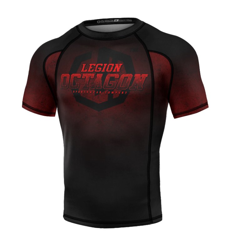 Rashguard Legion Octagon PREMIUM Conquest black/red