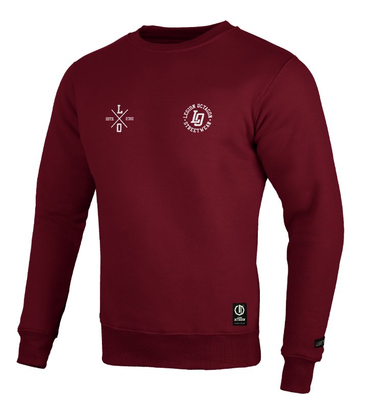 Bluza Legion Octagon LO burgund  bez kaptura 