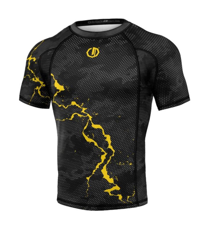 Rashguard Legion Octagon PREMIUM Marble camo yellow 