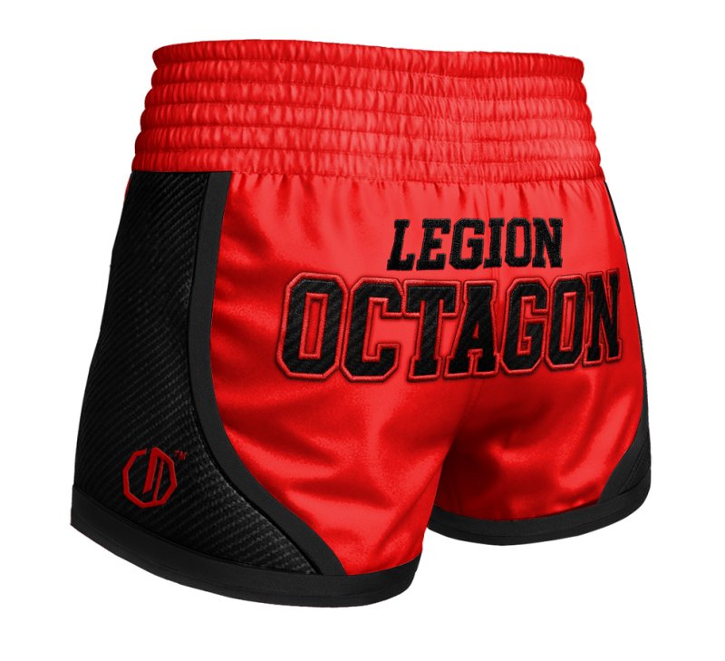 Spodenki Kickboxing/Muay Thai Legion Octagon Kevlar PREMIUM blood red