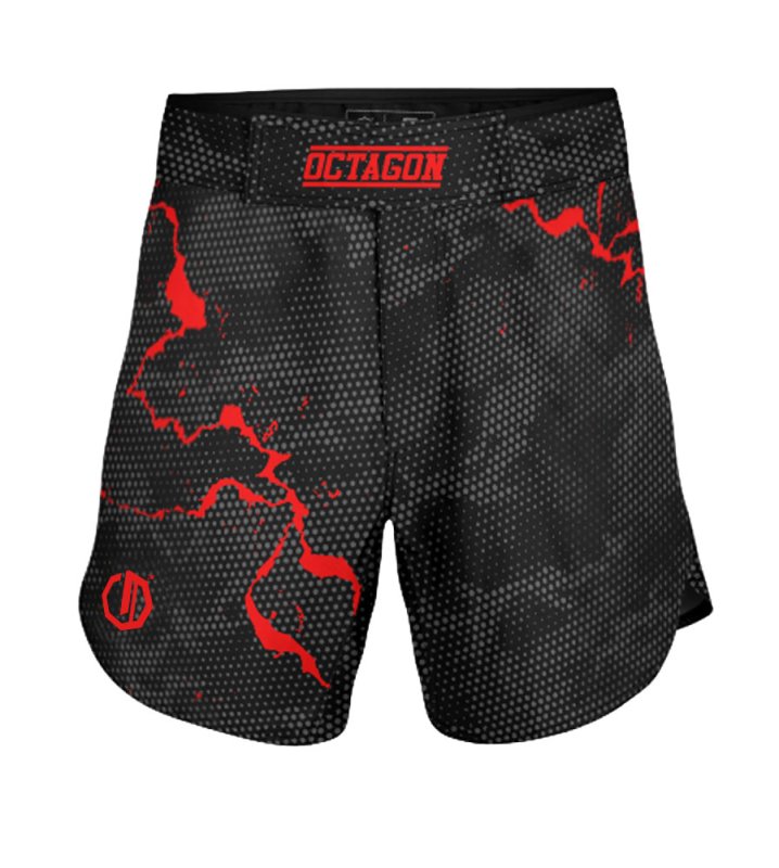 Spodenki szorty MMA Octagon Marble Camo red 