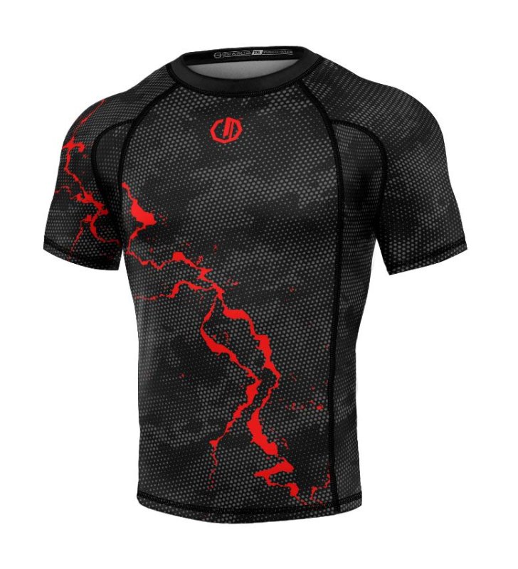 Rashguard Legion Octagon PREMIUM Marble camo red