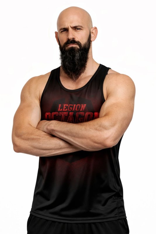 Tank Top sportowy Legion Octagon Conquest black/red