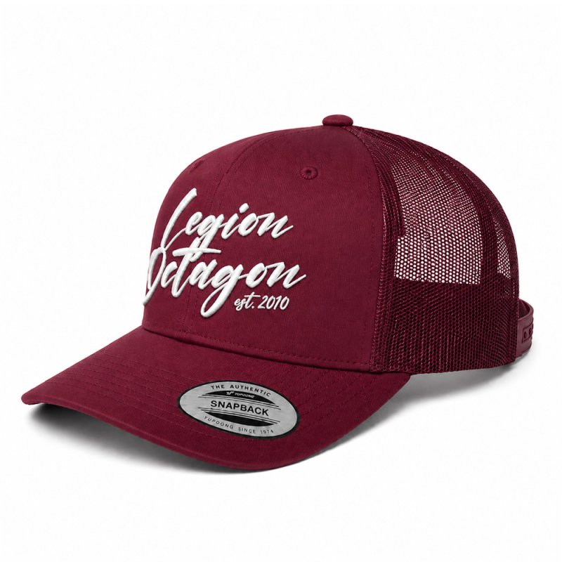 Czapka Snapback Trucker Legion Octagon est. 2010 burgund
