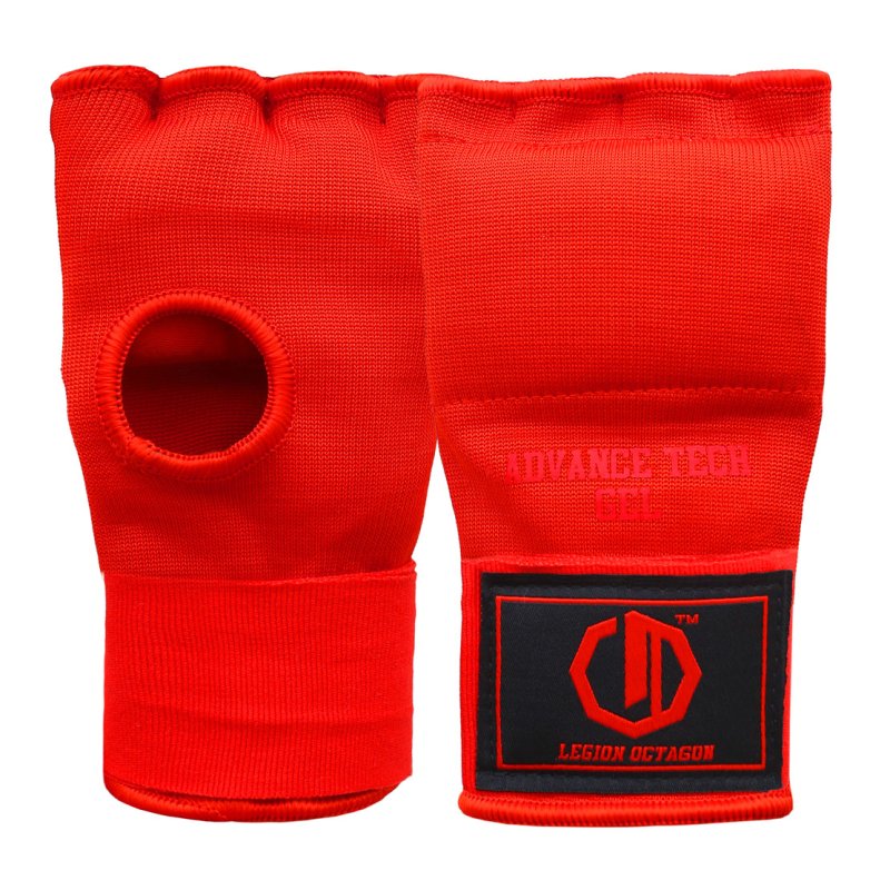 Bandaże bokserskie żelowe Legion Octagon Advance Tech Gel red