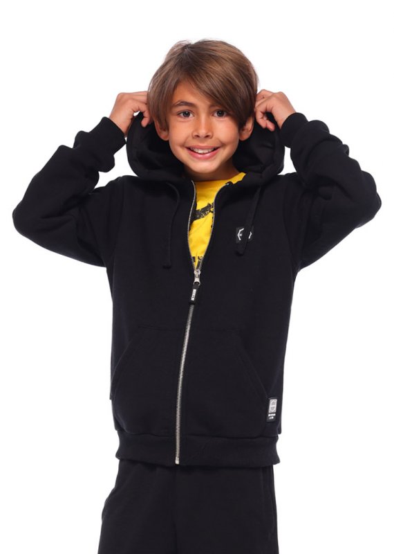 Bluza dziecięca SMALL LOGO ZIP z kapturem black