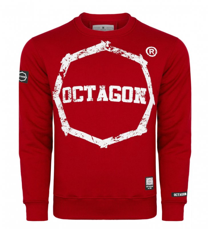 Bluza Octagon Logo Smash red bez kaptura