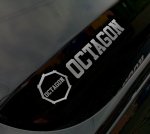 Naklejka na samochód Octagon srebrna