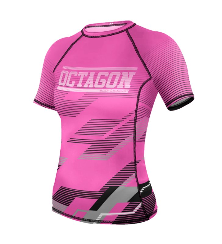 Rashguard damski Octagon PREMIUM Racer pink