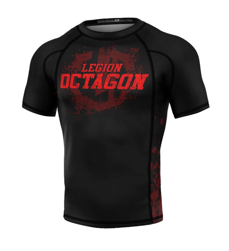 Rashguard Legion Octagon PREMIUM Grunge black/red