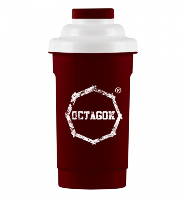 Shaker Octagon Logo dark red/white 0.5l