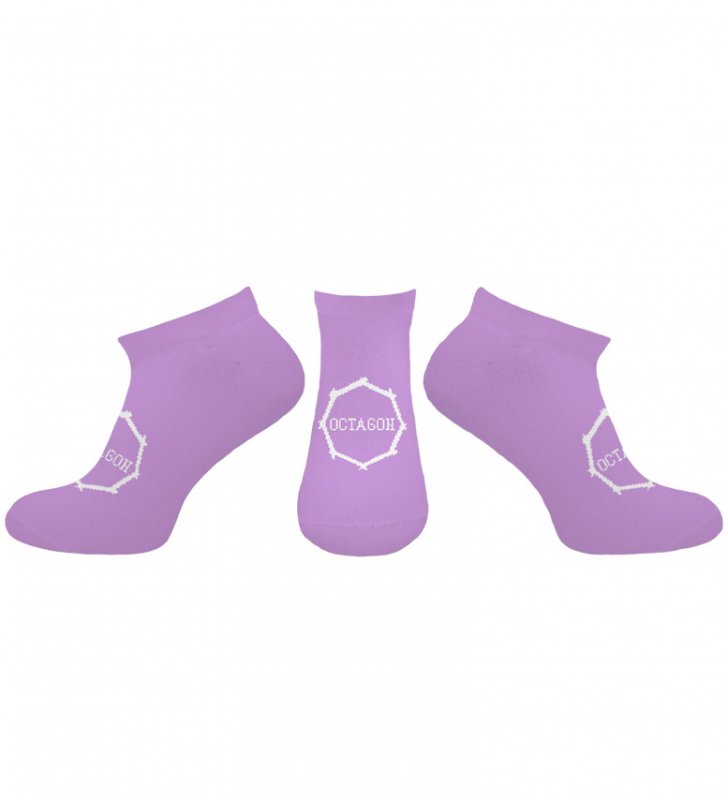 Skarpetki damskie krótkie Octagon Logo purple