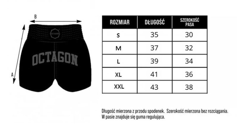 Spodenki Kickboxing/Muay Thai Legion Octagon Fight Legion PREMIUM black/white