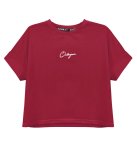 T-shirt damski Octagon DISCRI burgund UNI