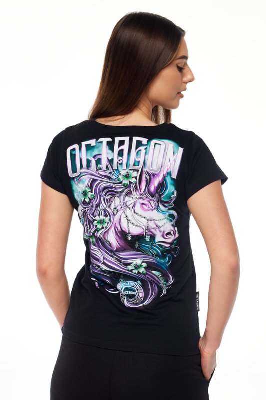  T-shirt damski Octagon HARD UNICORN black