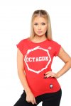 T-shirt damski Octagon Smash red