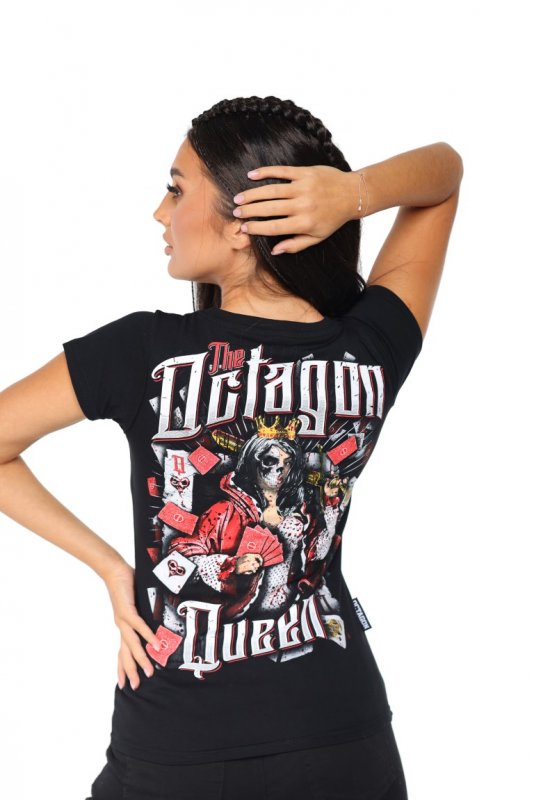 T-shirt damski Octagon Queen black