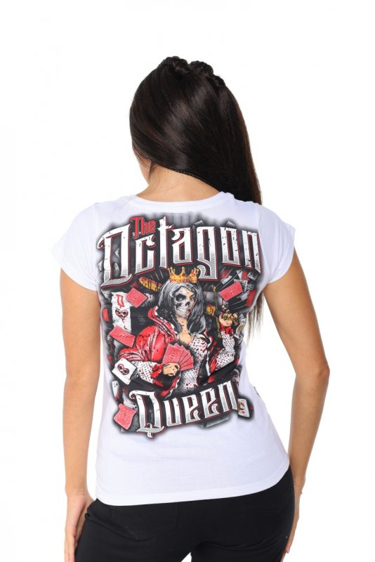 T-shirt damski Octagon Queen white