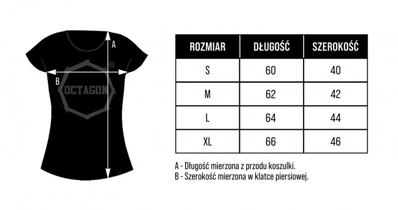 T-shirt damski Octagon Regular black