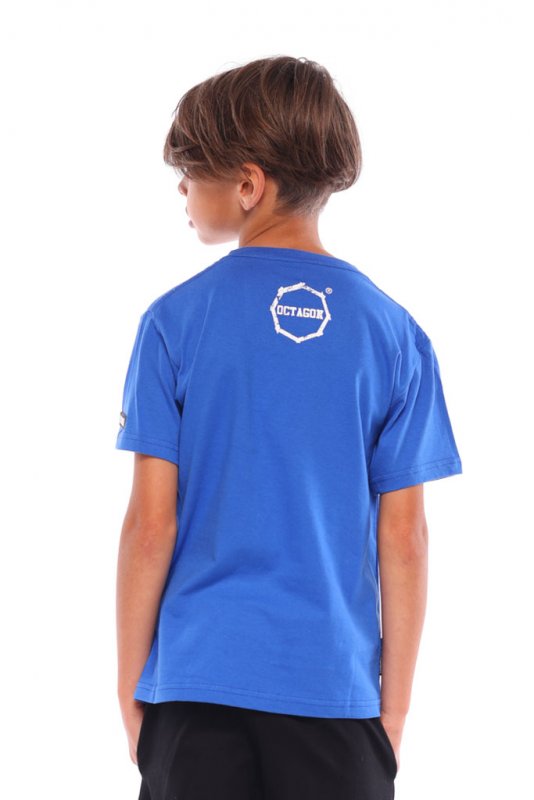 T-shirt dziecięcy Octagon Logo Smash blue
