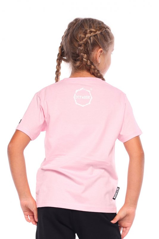 T-shirt dziecięcy Octagon Logo Smash pink