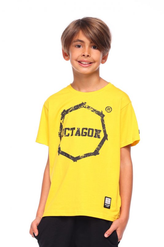 T-shirt dziecięcy Octagon Logo Smash żółty