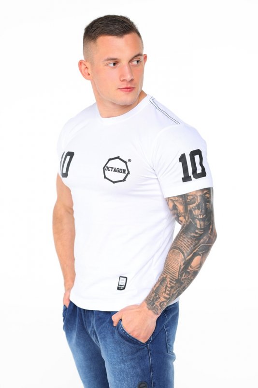 T-shirt Octagon "10" white