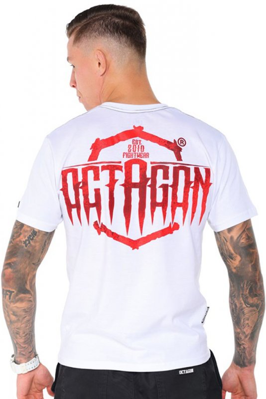 T-shirt Octagon Blood Font white [KOLEKCJA 2021]