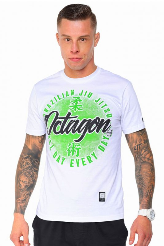 T-shirt Octagon Brazilian Jiu Jitsu white [KOLEKCJA 2021]