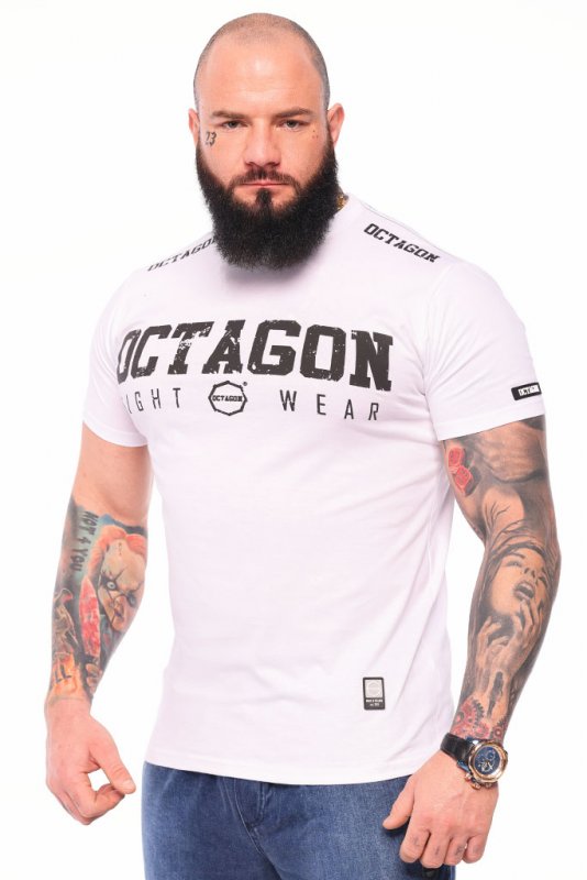 T-shirt Octagon Fight Wear OCTAGON  biały