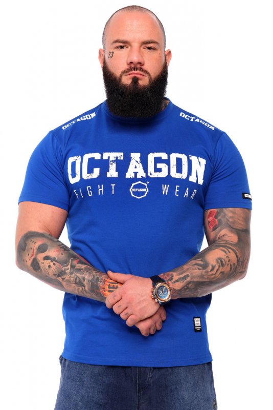 T-shirt Octagon Fight Wear OCTAGON niebieski