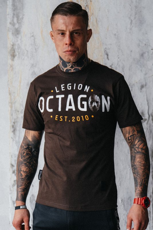T-shirt Octagon Let's Crash The Party brown